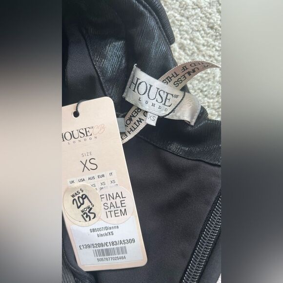 House of CB “Diana” Black Exaggerated Frill XS Dress - Picture 14 of 16